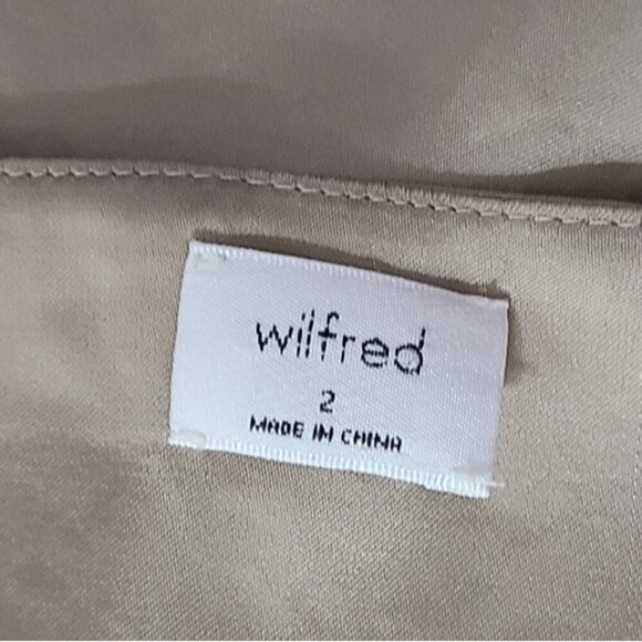 Aritzia Wilfred Isabelle Strappy '90s Mini Dress in Olive Beige Women's Size 2 - Picture 6 of 11